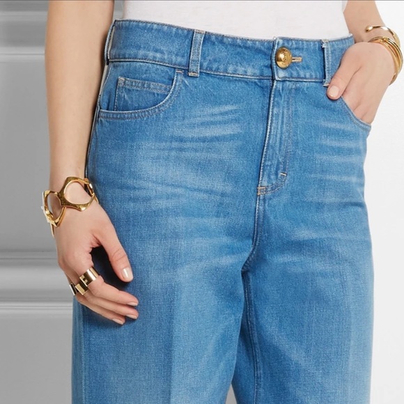 😍 GUCCI Cropped high-rise wide-leg jeans - Picture 4 of 15